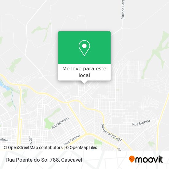 Rua Poente do Sol 788 mapa