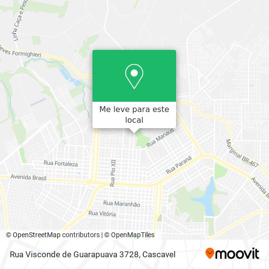 Rua Visconde de Guarapuava 3728 mapa