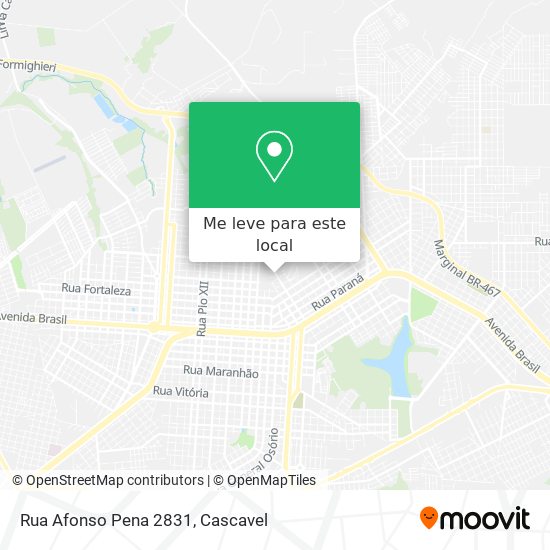 Rua Afonso Pena 2831 mapa