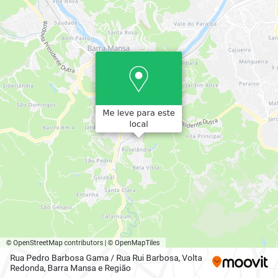 Rua Pedro Barbosa Gama / Rua Rui Barbosa mapa