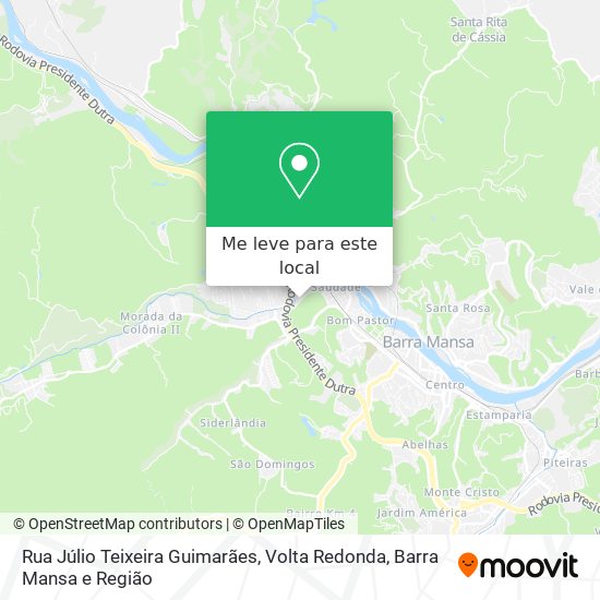Rua Júlio Teixeira Guimarães mapa