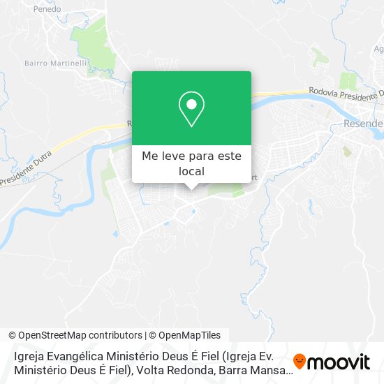 Igreja Evangélica Ministério Deus É Fiel mapa