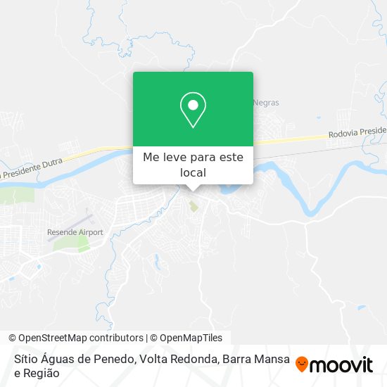 Sítio Águas de Penedo mapa