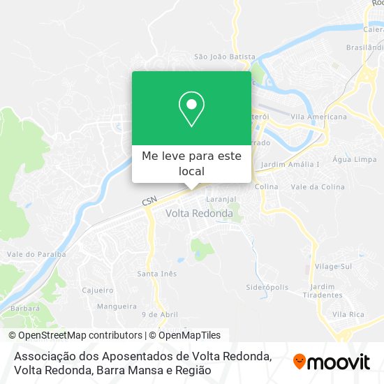 Associação dos Aposentados de Volta Redonda mapa