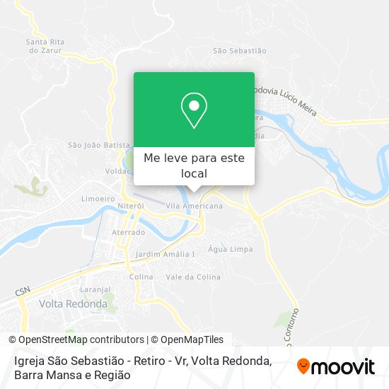 Igreja São Sebastião - Retiro - Vr mapa