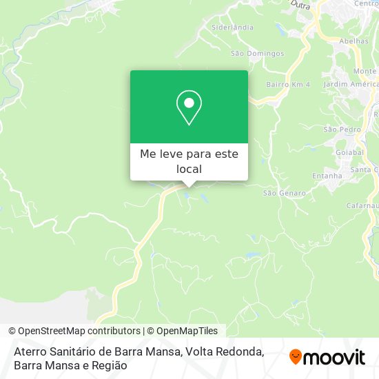 Aterro Sanitário de Barra Mansa mapa