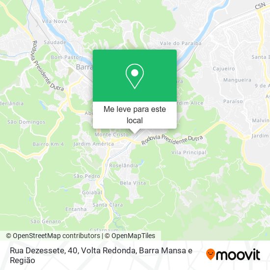 Rua Dezessete, 40 mapa