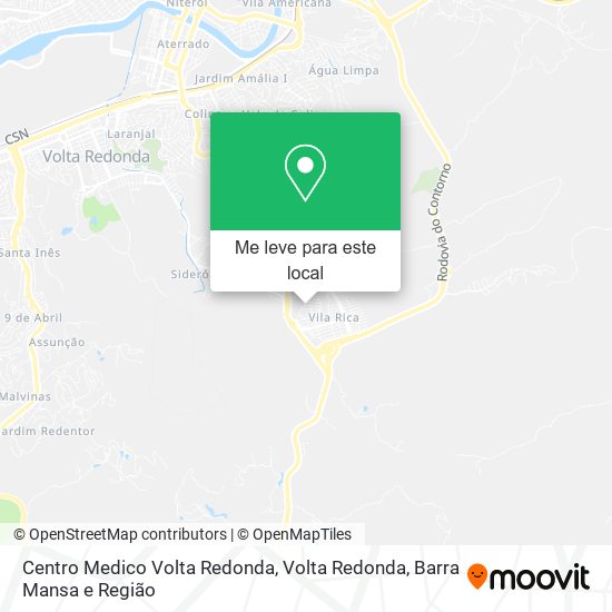 Centro Medico Volta Redonda mapa