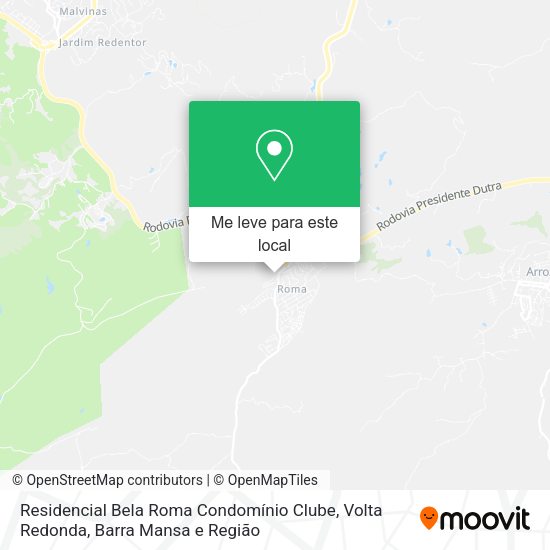 Residencial Bela Roma Condomínio Clube mapa