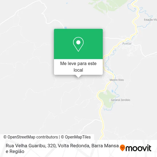 Rua Velha Guaribu, 320 mapa