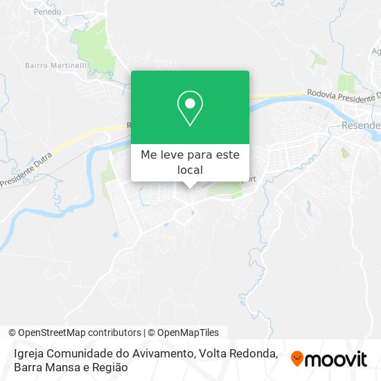 Igreja Comunidade do Avivamento mapa