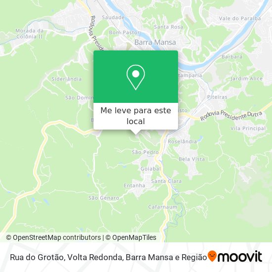 Rua do Grotão mapa