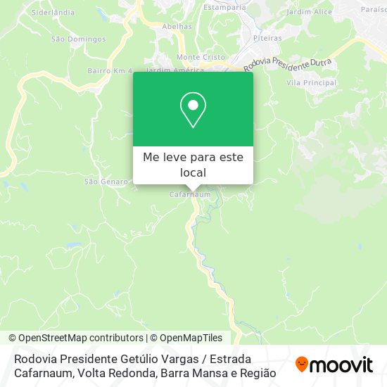 Rodovia Presidente Getúlio Vargas / Estrada Cafarnaum mapa