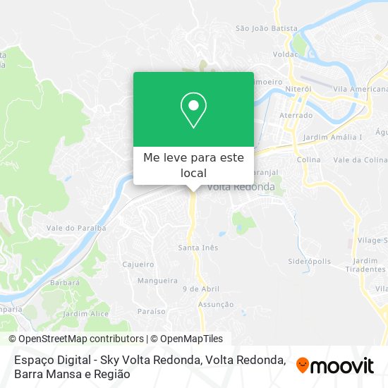 Espaço Digital - Sky Volta Redonda mapa