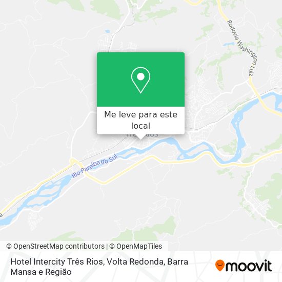 Hotel Intercity Três Rios mapa