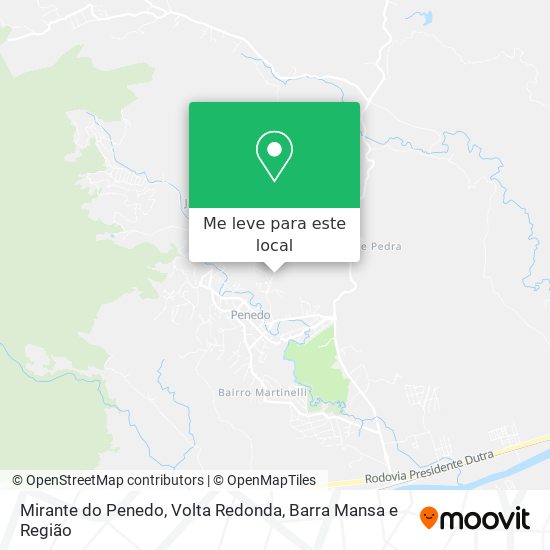 Mirante do Penedo mapa