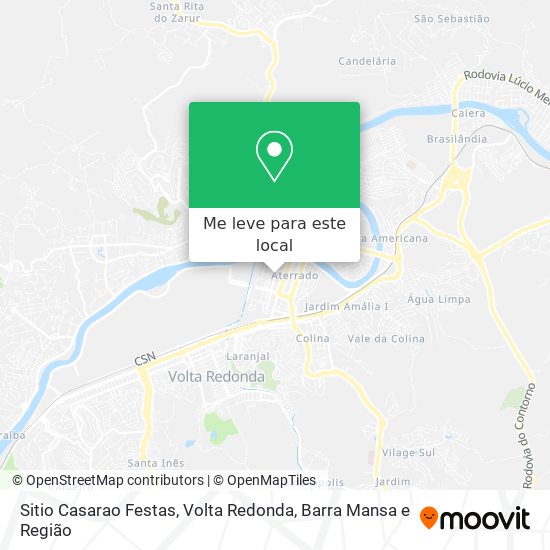 Sitio Casarao Festas mapa