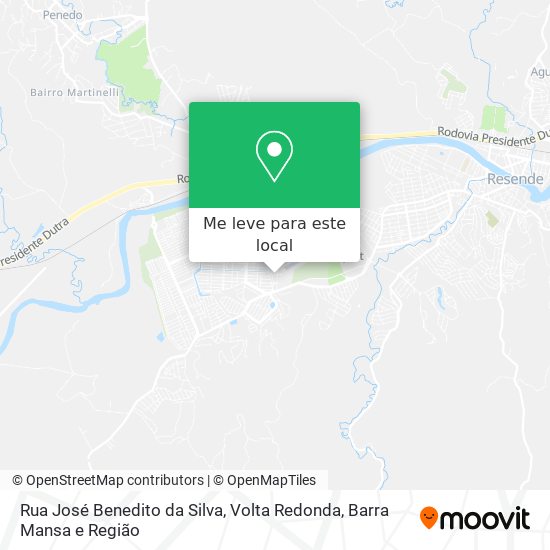 Rua José Benedito da Silva mapa