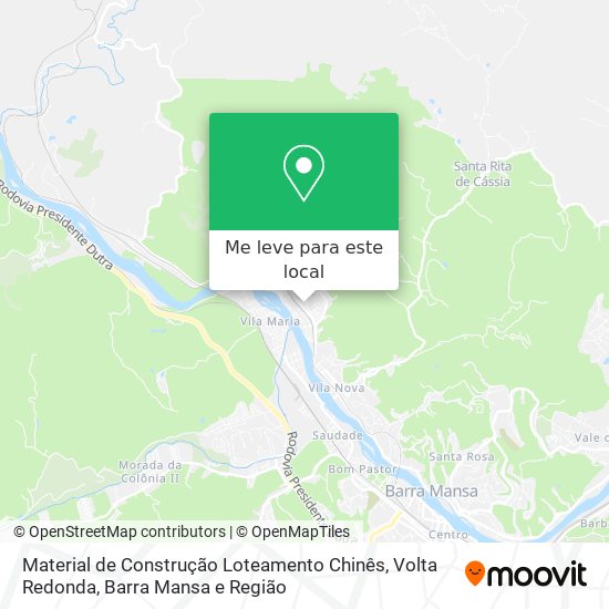 Material de Construção Loteamento Chinês mapa