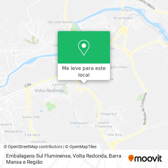 Embalagens Sul Fluminense mapa