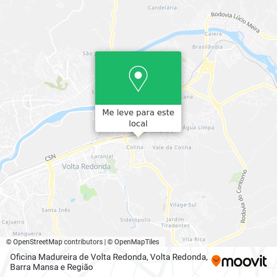Oficina Madureira de Volta Redonda mapa