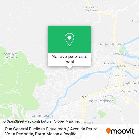 Rua General Euclides Figueiredo / Avenida Retiro mapa