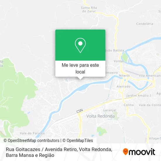 Rua Goitacazes / Avenida Retiro mapa