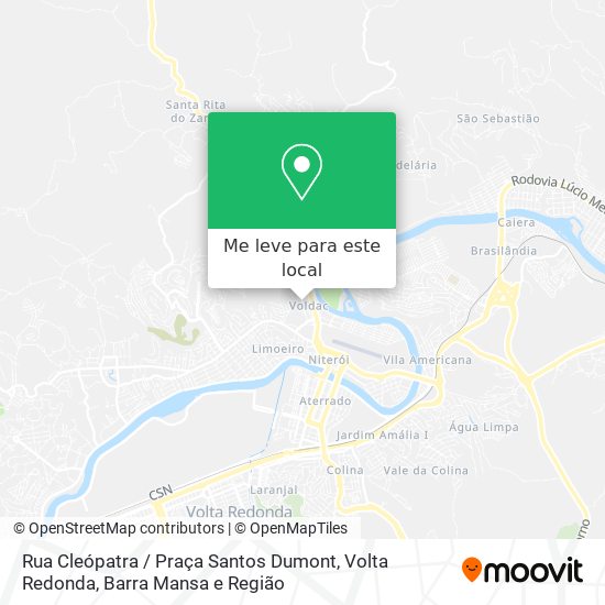 Rua Cleópatra / Praça Santos Dumont mapa