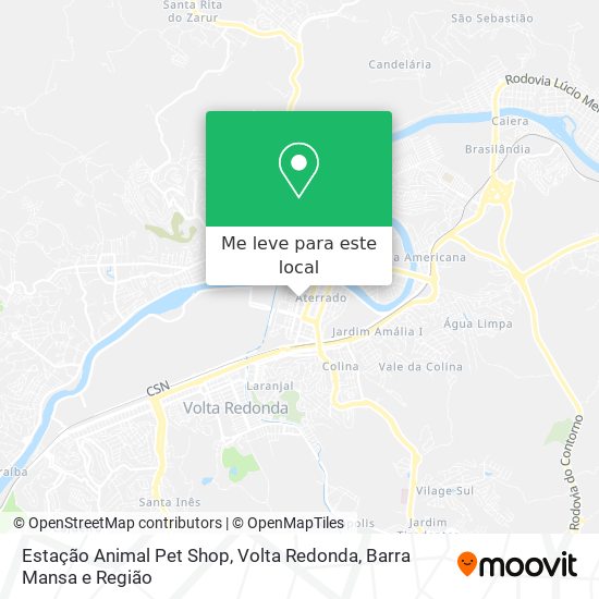 Estação Animal Pet Shop mapa