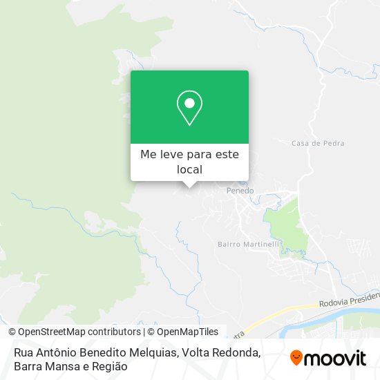 Rua Antônio Benedito Melquias mapa