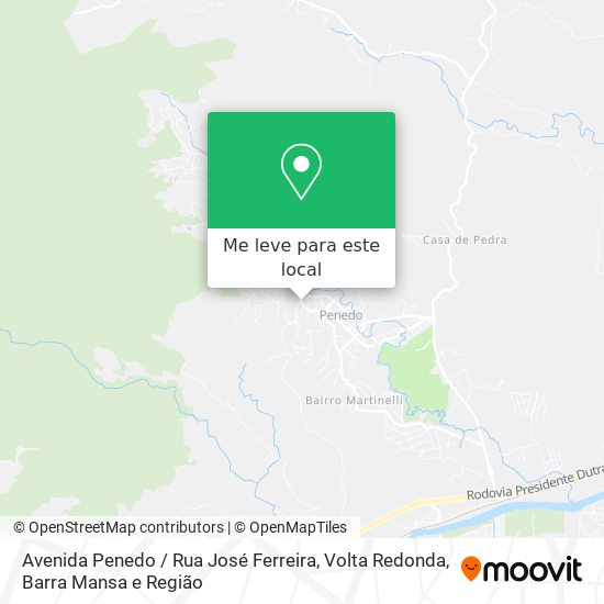 Avenida Penedo / Rua José Ferreira mapa
