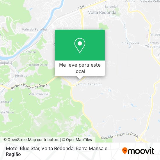Motel Blue Star mapa