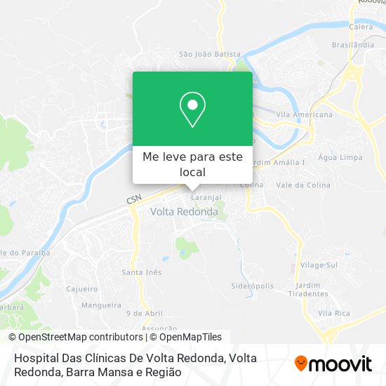 Hospital Das Clínicas De Volta Redonda mapa