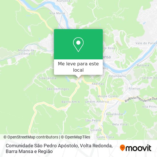 Comunidade São Pedro Apóstolo mapa