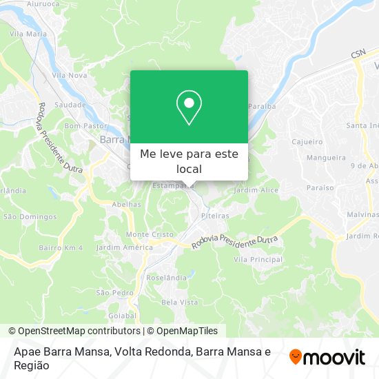 Apae Barra Mansa mapa