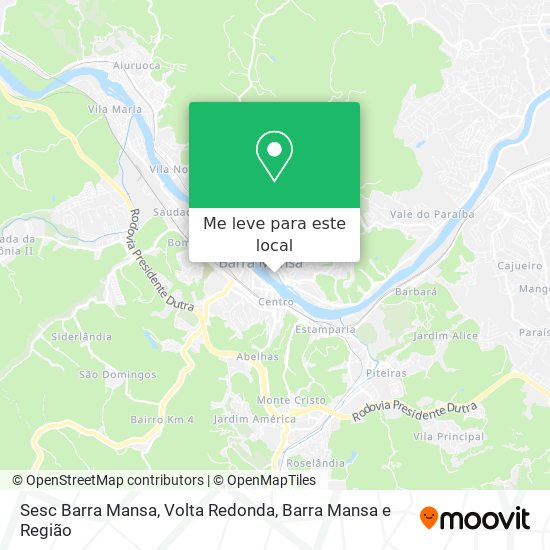 Sesc Barra Mansa mapa