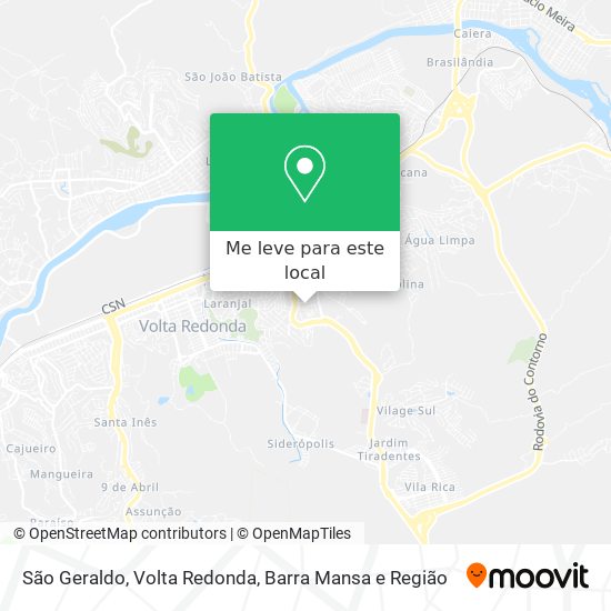 São Geraldo mapa