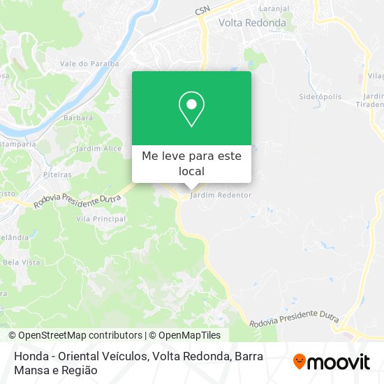 Honda - Oriental Veículos mapa