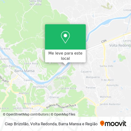 Ciep Brizolão mapa