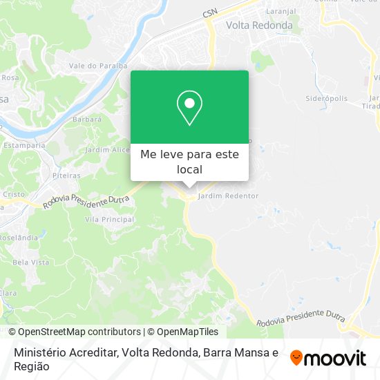 Ministério Acreditar mapa