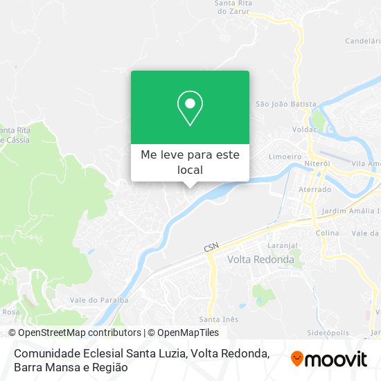 Comunidade Eclesial Santa Luzia mapa