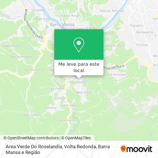 Area Verde Do Roselandia mapa