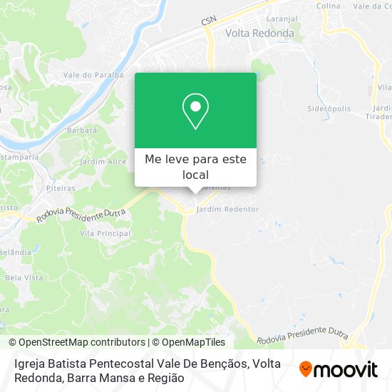 Igreja Batista Pentecostal Vale De Bençãos mapa