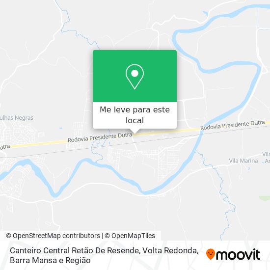 Canteiro Central Retão De Resende mapa