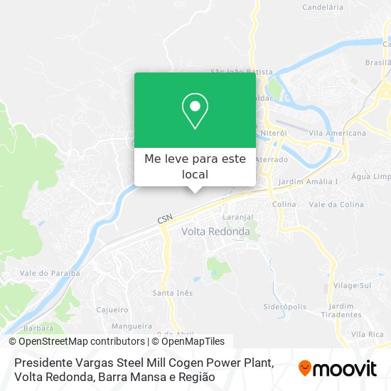 Presidente Vargas Steel Mill Cogen Power Plant mapa