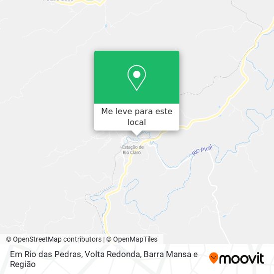 Em Rio das Pedras mapa