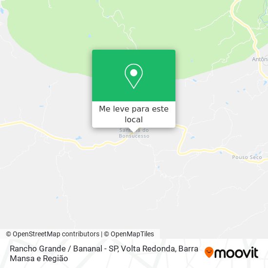 Rancho Grande / Bananal - SP mapa