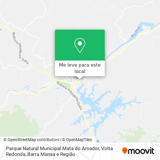 Parque Natural Municipal Mata do Amador mapa