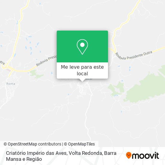 Criatório Império das Aves mapa