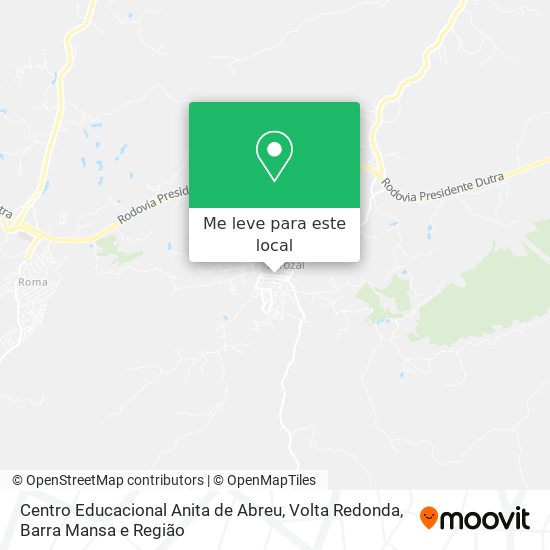 Centro Educacional Anita de Abreu mapa